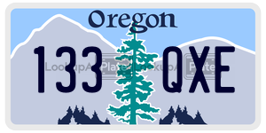 133QXE  license plate in OR