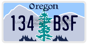 134BSF  license plate in OR