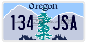 134JSA  license plate in OR