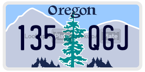 135QGJ  license plate in OR
