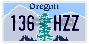 136HZZ  license plate in OR