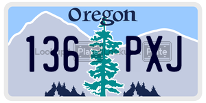 136PXJ  license plate in OR