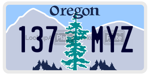 137MYZ  license plate in OR