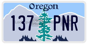 137PNR  license plate in OR