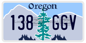 138GGV  license plate in OR