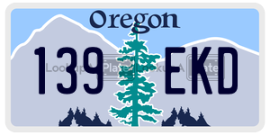 139EKD  license plate in OR