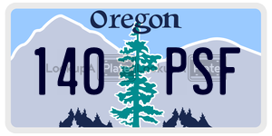 140PSF license plate in Oregon