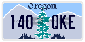 140QKE  license plate in OR