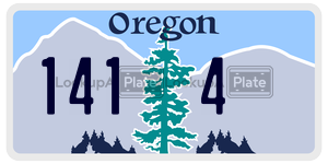 1414 license plate in Oregon