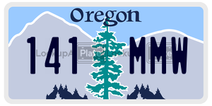 141MMW  license plate in OR
