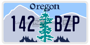 142BZP  license plate in OR