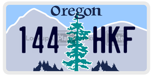 144HKF  license plate in OR