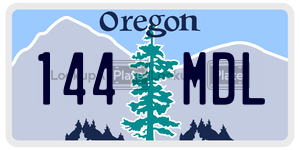 144MDL  license plate in OR