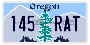145RAT  license plate in OR