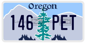 146PET  license plate in OR