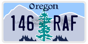 146RAF  license plate in OR