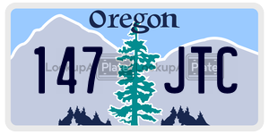 147JTC  license plate in OR