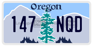 147NQD license plate in Oregon