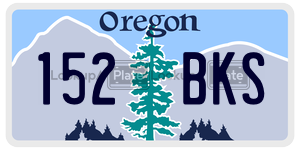152BKS  license plate in OR