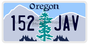 152JAV  license plate in OR