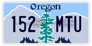 152MTU  license plate in OR