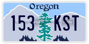 153KST  license plate in OR