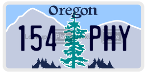 154PHY license plate in Oregon