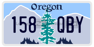 158QBY  license plate in OR