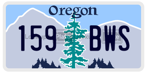 159BWS  license plate in OR