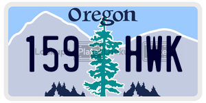 159HWK  license plate in OR