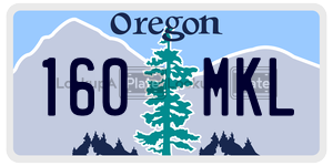 160MKL  license plate in OR