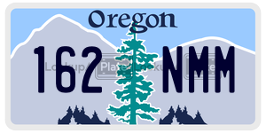 162NMM license plate in Oregon