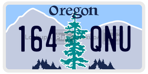 164QNU  license plate in OR