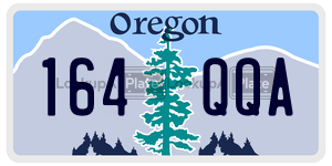 164QQA  license plate in OR