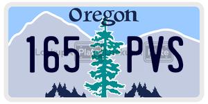 165PVS  license plate in OR