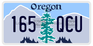 165QCU  license plate in OR