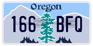 166BFQ  license plate in OR