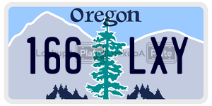 166LXY  license plate in OR