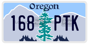 168PTK  license plate in OR