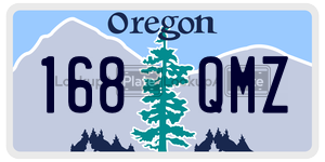 168QMZ  license plate in OR
