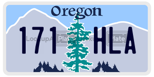 171HLA license plate in Oregon