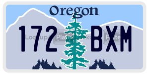 172BXM  license plate in OR