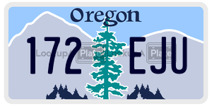 172EJU  license plate in OR