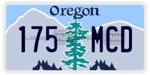 175MCD  license plate in OR