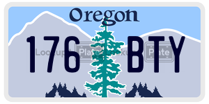 176BTY  license plate in OR