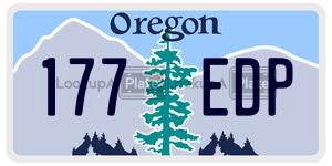 177EDP  license plate in OR