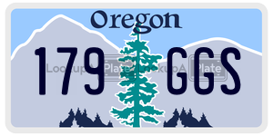 179GGS  license plate in OR