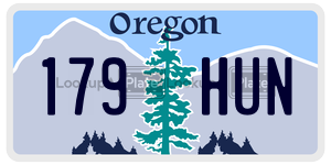 179HUN  license plate in OR