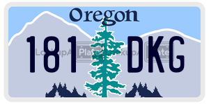 181DKG  license plate in OR
