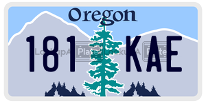 181KAE  license plate in OR